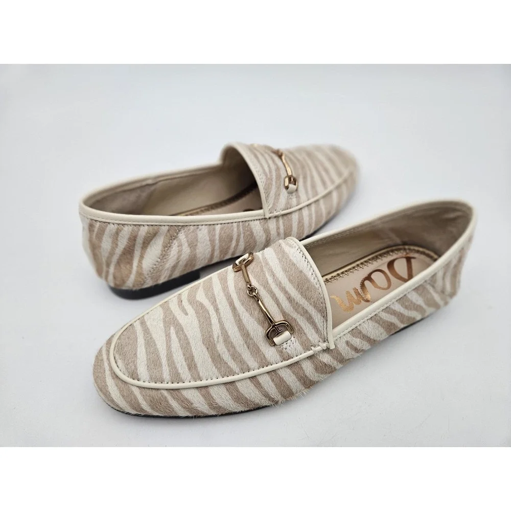 Sam Edelman Loraine Bit Loafer Taupe Zebra Color Womens 6.5 M - Picture 2 of 12